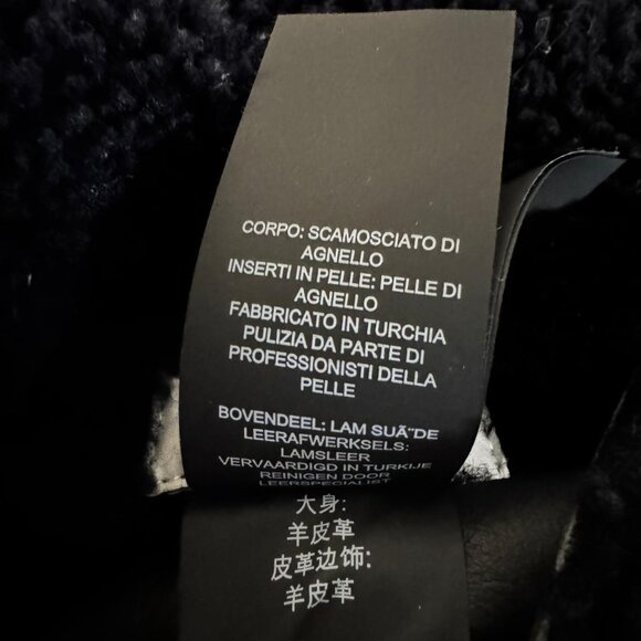 Size:6💕 Coach Genuine Black Shearling Two Side with Hoodie Tall Jacket Coat - Picture 8 of 16